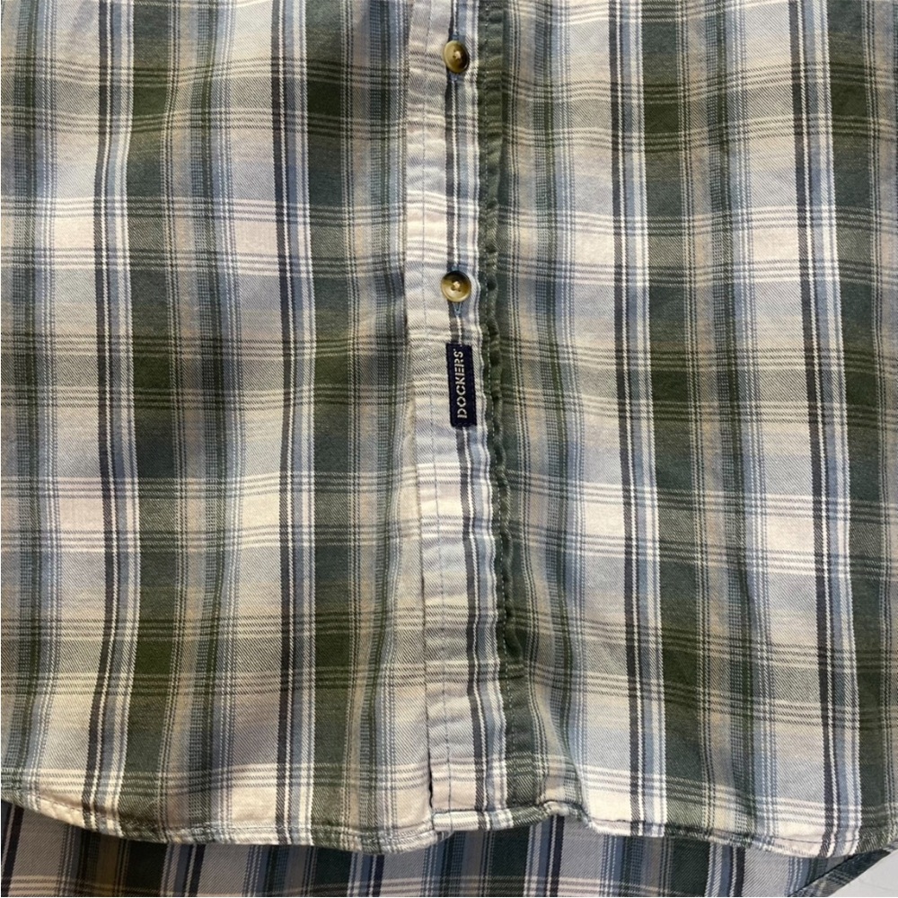 Vintage Plaid Dockers Long Sleeve Button Down Shirt - Men's XL - Picture 5 of 8